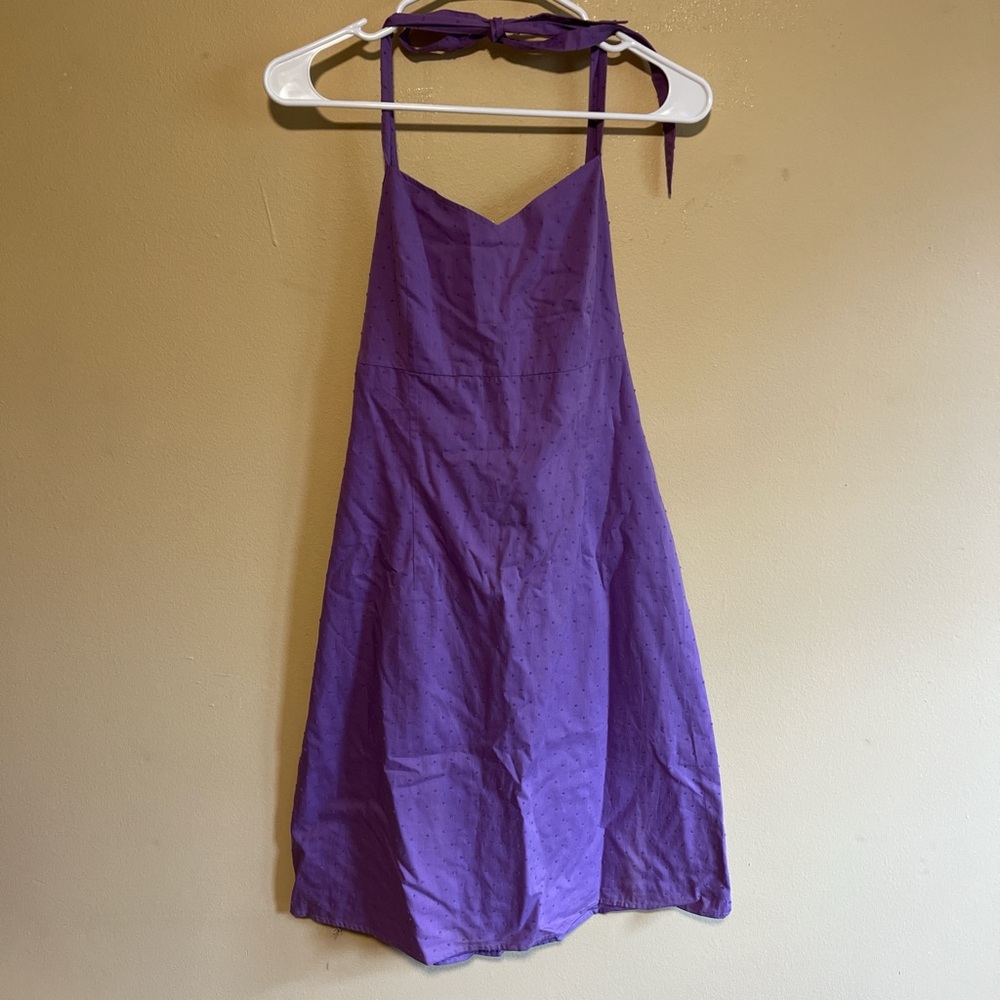 Route 66 Y2K vintage retro purple cotton womens halter mini dress size 10 glam